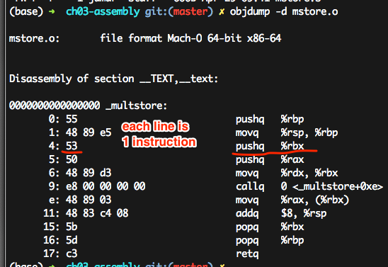 Disassemble object code
